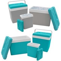 insulated cooler ice box and optional ice blocks 15l 24l 35l: 35l turquoise insulated cooler ice box