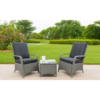 Three-Piece Outdoor Rattan-Effect Bistro Set three piece outdoor rattan effect bistro set