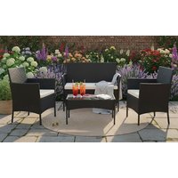 four seater outdoor garden rattan furniture set