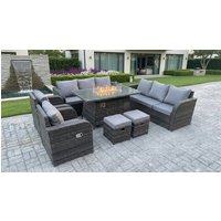 deluxe 10 seater rattan garden furniture set