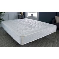 deep quilted open coil spring memory foam mattress: 3ft single
