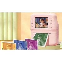 kids polaroid cameras assorted colours with memory card and paper: blue