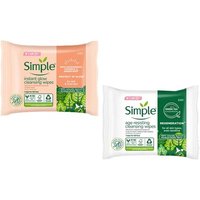 simple protect n glow instant cleansing wipes for dull & tired skin 3 pack