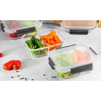 homiu borosilicate glass food container sets:ten pack set