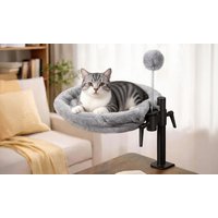 skylos 360 degree rotating desk cat hammocks and beds: rotating cat desk bed with interchangeable covers