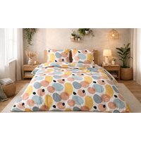 microfiber duvet cover set: reversible studio retro design / 240cm × 220cm