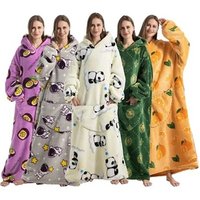 oversized hoodie wearable comfortable blankets:green/adult size