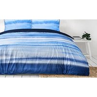 reversible ribbed velvet duvet set: super king ribbed velvet duvet set/blue