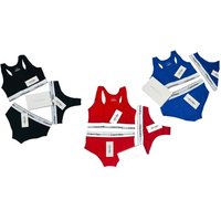 calvin klein three pieces bralette thong bikini set: red/ large
