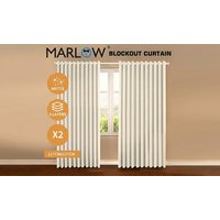marlow premium curtains rods and blackout solutions: eyelet blackout curtains/ 117x137cm/ charcoal