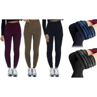 Plus Size Faux Fur Lined Leggings: Black/3XL-4XL plus size faux fur lined leggings: black/3xl 4xl