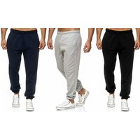 men’sclose hem joggers: navy blue/size m