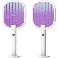 2 pack electric mosquito swatter & automatic bug zapper with led light
