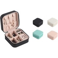 square shape jewellery travel organiser: two/white