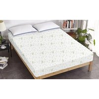water resistant quilted mattress protector with elasticated corners: aloe/king 180×200+30 cm