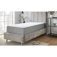 hybrid mattress with memory foam and bubble textured sleep surface: small single