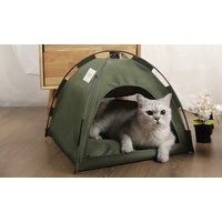 foldable portable summer cooling solid colour pet tent: grey/l