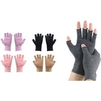 unisex arthritis relief compression gloves: medium/purple