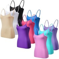 women’skathryn seamless vests: purple blue ruby/small/three pack
