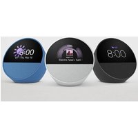 amazon echo spot 2024 with smart clock: ocean blue