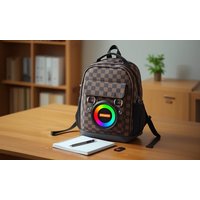 bluetooth speaker sling bag with rgb light and power bank: style 5/brown multifunctional bluetooth speaker backpack