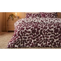 silentnight 10.5 tog leaf print reversible coverless duvet set: navy leaf/double