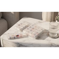 Weekly Medication Pill Organiser Box: Three weekly medication pill organiser box: three