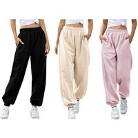 fleece full length closed hem jogging bottoms: navy/size s