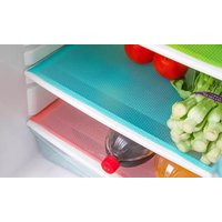 Refrigerator Shelf Mats: Green/Four refrigerator shelf mats: green/four