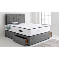 valencia divan bed with headboard: cream/bed and headboard/4ft6 double
