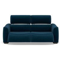 beck 3 seater recliner sofa – 2.5 seater sofa with 2 power recliners fabric – power recliner with usb – fab can 330 steel blue