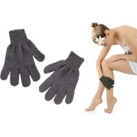 glamza bamboo charcoal exfoliating gloves: three pairs