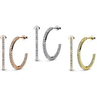 Simply Hoop Earrings : Gold/Two simply hoop earrings : gold/two