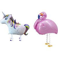 Walking Party Foil Balloons:Flamingo/One walking party foil balloons:flamingo/one