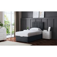 Amelia Panel Divan Bed with Two Drawers with an Optional Mattress: Sky Blue/Double/Without Mattress amelia panel divan bed with two drawers with an optional mattress: sky blue/double/without mattress