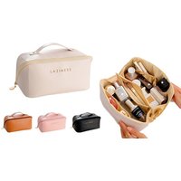portable make up bags: pink and black/ two