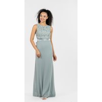 TFNC Halannah Lace Sleeveless Sage Green Maxi Dress tfnc halannah lace sleeveless sage green maxi dress