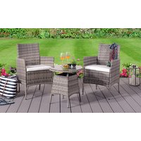 Marrakech 2 Seater Bistro Set: Grey marrakech 2 seater bistro set: grey