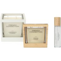 French Connection Natural Wooden Surround-Lemongrass & Ginger Candle 480G 4-Wick french connection natural wooden surround lemongrass & ginger candle 480g 4 wick