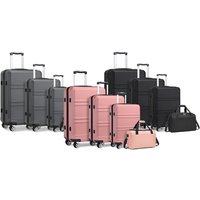 hard shell classic suitcase set with a travel bag: 20 24 and 28 inch/grey/three