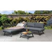 Accra Corner Sofa Set with Adjustable Headrest and Coffee Table: With Cover accra corner sofa set with adjustable headrest and coffee table: with cover