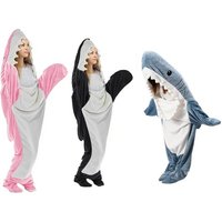 Shark Design Polyester Blanket: Black/190cm x 90cm shark design polyester blanket: black/190cm x 90cm
