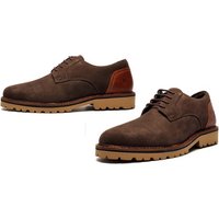 brown hush puppies marcus mens leather shoes – size 7