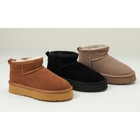 women’ssheepskin lined ankle boots: chestnut/uk 3