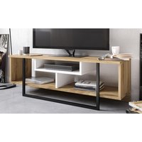 asal 120cm wide tv stand: walnut white