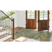 Washable Hallway Runner Rugs: Green washable hallway runner rugs: green