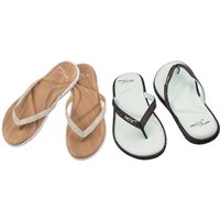 pro11 wellbeing unisex orthotic flip flops: tan/38