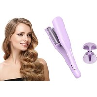m shaped french wave curling iron: purple