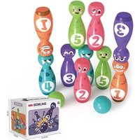 kids bowling friends play set