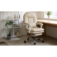 Levede Ergonomic Reclining Office Chair with Footrest : Levede Executive Office Chair Reclining with Flip-Up Armrests levede ergonomic reclining office chair with footrest : levede executive office chair reclining with flip up armrests